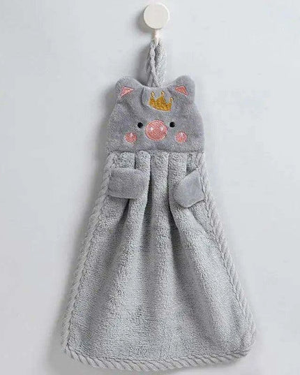Charming Piglet Plush Microfiber Towels - Luxurious Kitchen & Bathroom Collection