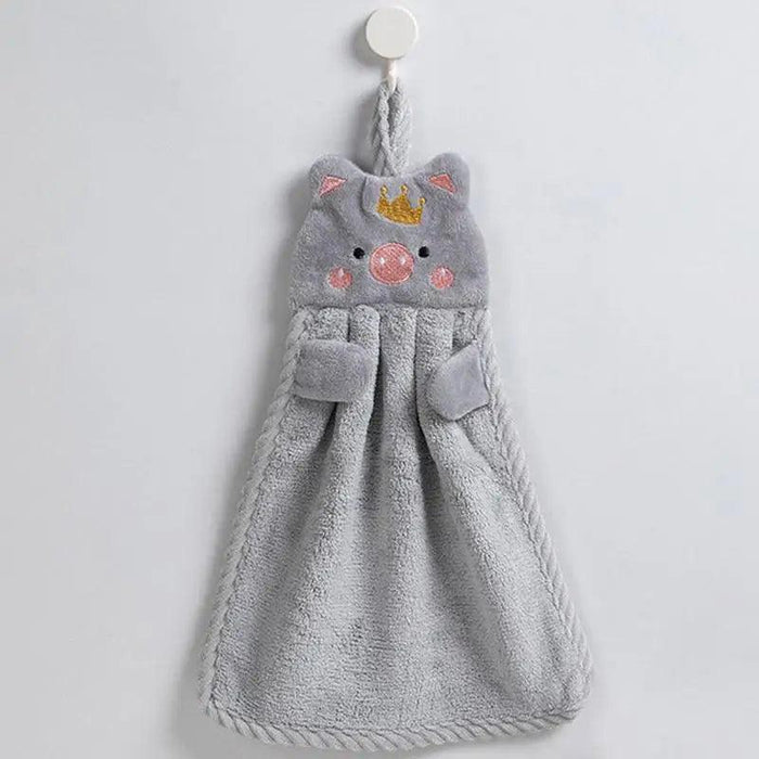 Charming Piglet Plush Microfiber Towels - Luxurious Kitchen & Bathroom Collection