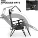 Sleek Black Mesh Reclining Lounge Chair with Adjustable Headrest and Convenient Side Tray - Perfect for Outdoor Relaxation
