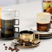 Exquisite European-Inspired Ceramic Coffee Cup Set - 110ml with Real Gold Accents