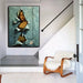 Blue Paper Mona Lisa Spoof Canvas: Modern Artistic Home Decor Upgrade