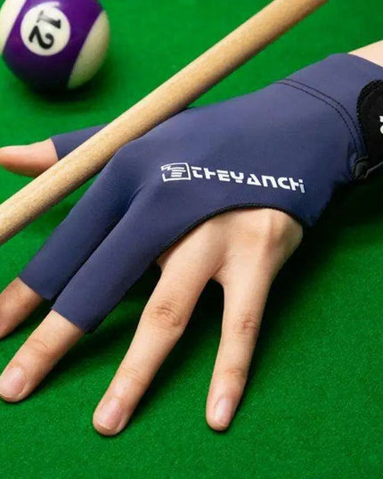 Left-Handed Billiards Glove - Three-Finger Design for Superior Performance