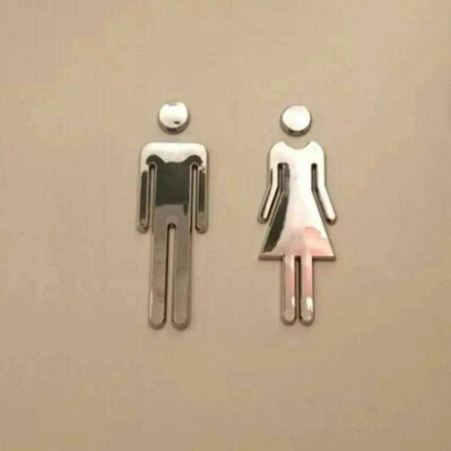 Chic Unisex Restroom Signage for Modern Bathroom Decor