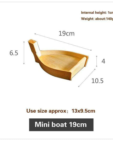 Chic Wooden Sushi Serving Tray - Artistic Dishware for Asian Culinary Experiences