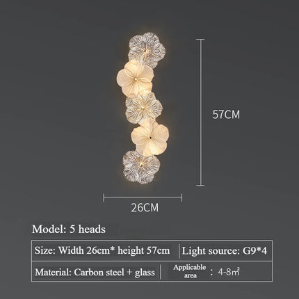 French Floral Wall Sconce - Luxury LED Wall Light