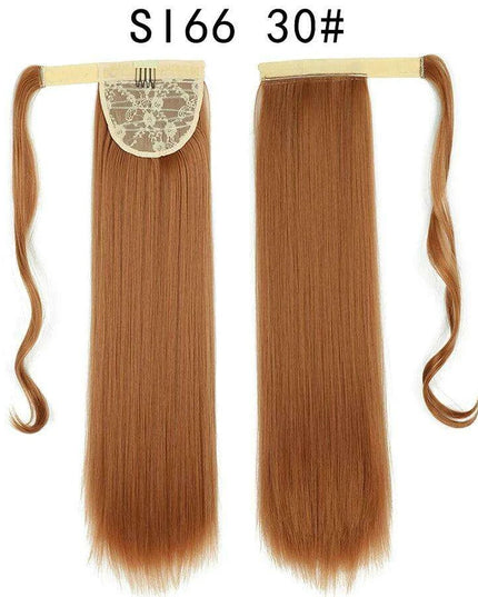 Elegant Length: 22-Inch Synthetic Hair Extensions for Instant Glamour
