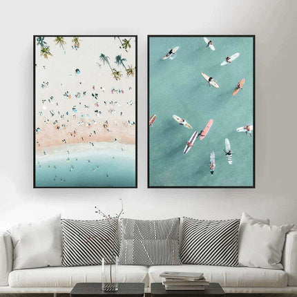 Oceanic Harmony Canvas Art Collection - Set of Vivid Coastal Masterpieces