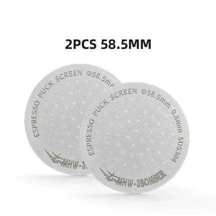Stainless Steel Double-Layer Espresso Puck Screen for Optimal Coffee Extraction - Compatible with 51/53/58.5mm Portafilters