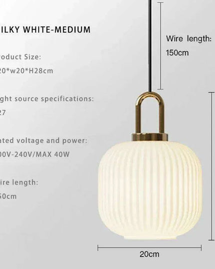 Elegant Japanese-Inspired LED Glass Pendant Lights for Modern Homes