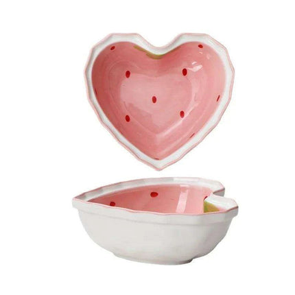 Charming Strawberry Bliss Ceramic Noodle Bowl Collection