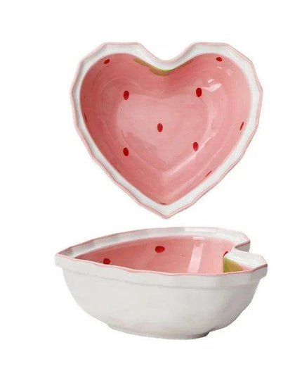 Charming Strawberry Bliss Ceramic Noodle Bowl Collection