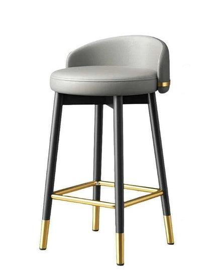 Sleek Scandinavian Leather Gaming and Vanity Stool - Trendy Seating for Modern Interiors