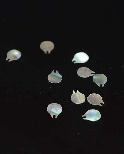 Colorful Natural Abalone Shell Fish Tail Pieces - 10Pcs Mother of Pearl for Crafting and Guitar Inlays