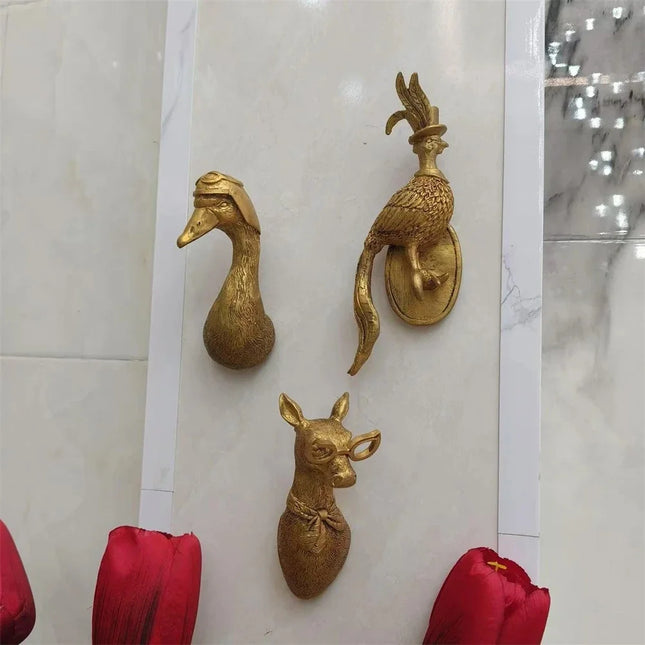 Animal Wall Hanging Resin Art | Handmade Sculptural Decor