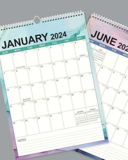 2024 Executive Spiral Bound Desk Calendar and Weekly Planner for Optimal Time Management