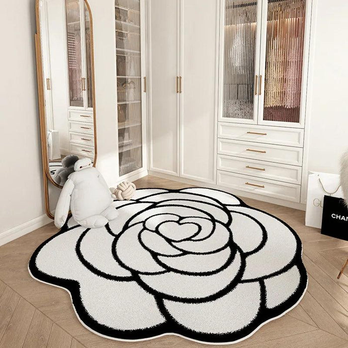 Floral Elegance Plush Carpet - Soft & Stylish Home Decor Piece