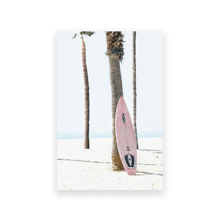 California Dreaming Surf Canvas Art - Elegant Coastal Home Decor
