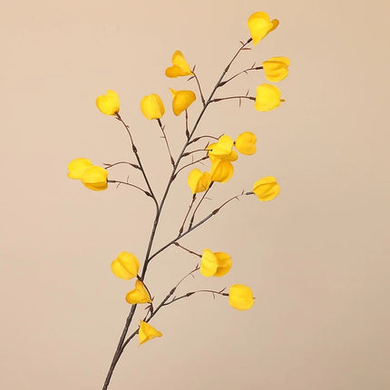 White Roses 3pcs 100cm Silk Fruit Branches - Autumn Restaurant Decor