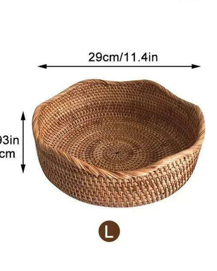 Natural Rattan Wicker Basket for Stylish Storage and Outdoor Picnics