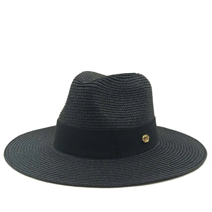 Chic Macaron White Straw Hat for Summer Travel - Essential Sun Protection for Beach Days 2023