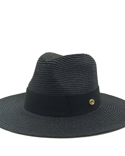 Chic Macaron White Straw Hat for Summer Travel - Essential Sun Protection for Beach Days 2023