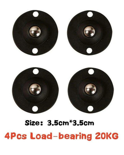 4-Pack Premium Heavy Duty Stainless Steel Furniture Casters with 360° Mobility and Easy Peel-and-Stick Installation (Load Capacity: 20/200Kg)