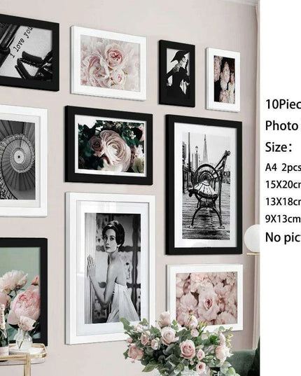 Timeless Family Memories Wooden Photo Frame Collection - 10 Piece Set