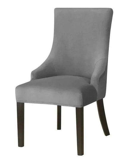 Luxe Stretch Velvet Slipcovers for High-Back Sloping Arm Chairs - Elegant Furniture Protection for Home and Events