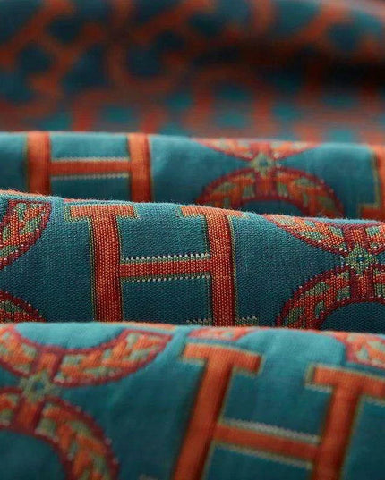 Dreamy Cotton Jacquard Blanket Set - Perfect All-Season Comfort and Style