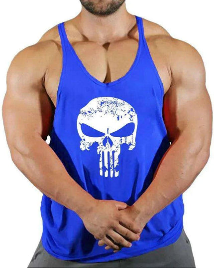 Men's Y-Back Sleeveless Gym Tank - Essential Workout Vest for Bodybuilders and Lifters