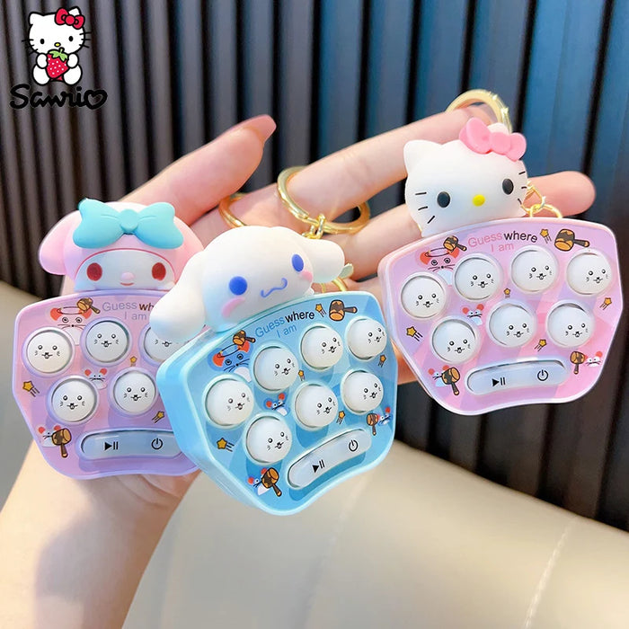 Sanrio Whack A Mole Keychain: Cute Stress Relief Buddy - Charming On-the-Go Playtime