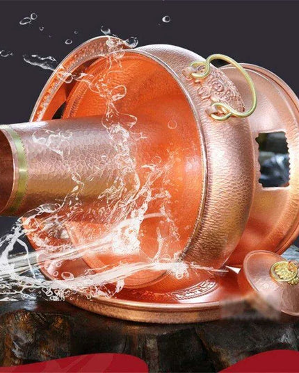 Retro Copper Charcoal Hot Pot - Premium Handcrafted Cooking Vessel