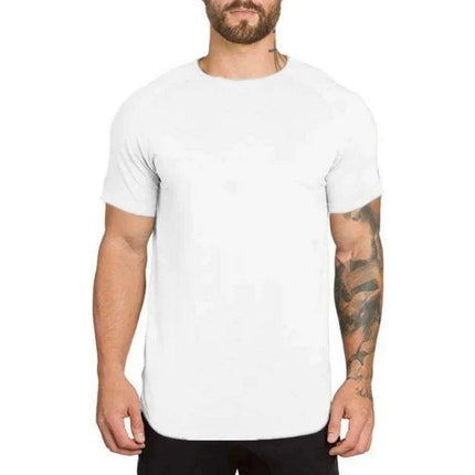 Casual Cotton Short Sleeve Gym Tee for Men - Summer Hip Hop Style Bodybuilding Shirt