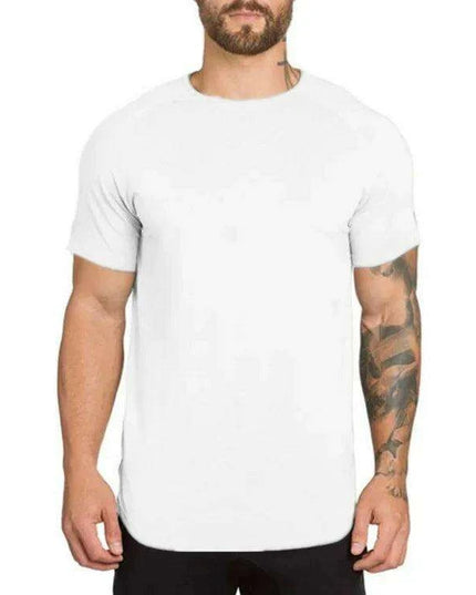 Casual Cotton Short Sleeve Gym Tee for Men - Summer Hip Hop Style Bodybuilding Shirt