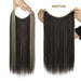 20-Inch Versatile Adjustable Invisible Wire Hair Extensions - Curly and Sleek Options