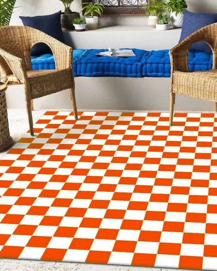 Elegant Green Checkerboard Area Rug for Sophisticated Home Interiors