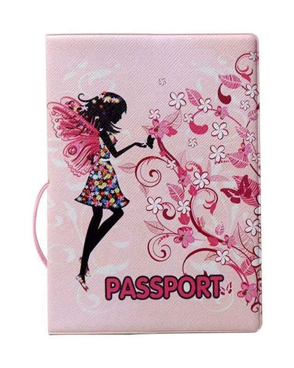 Chic 3D Printed Passport Holder with Card Slots and Faux Leather Texture