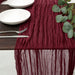 Boho Chic Cotton Cheesecloth Table Runner Set for Rustic Wedding and Home Decor (10pcs/set, 35.4"118" / 90cm300cm)