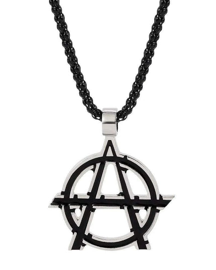Avengers Anarchy Emblem Necklace - Striking Black Statement Piece for Men