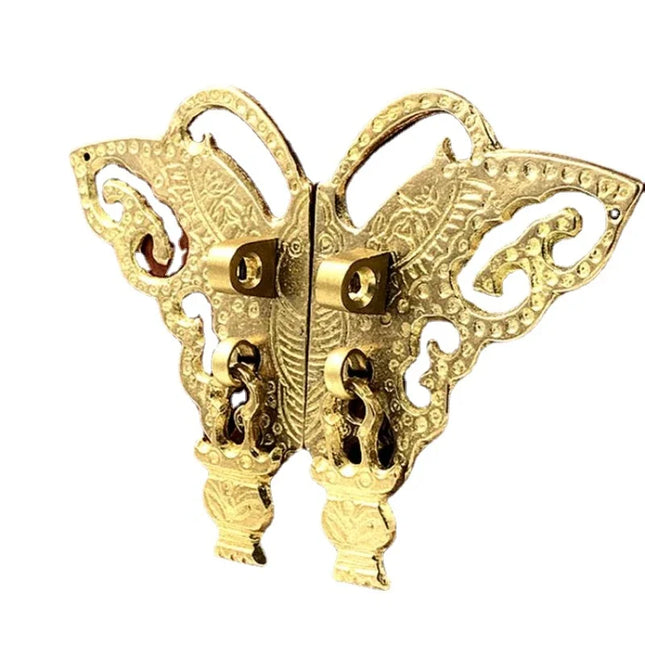 Vintage Brass Cabinet Door Handles Classic Butterfly Design Pulls for