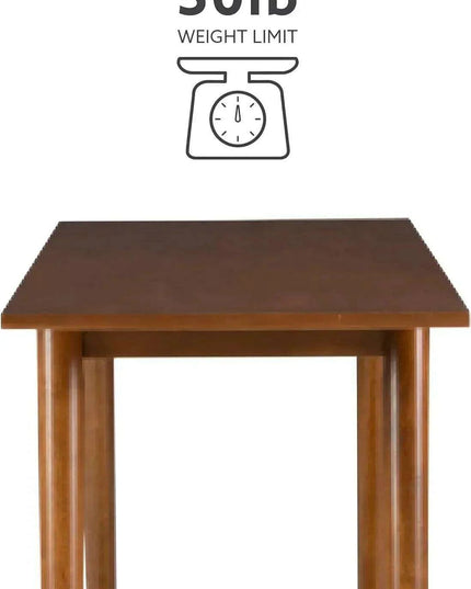 Walnut Mid-Century Modern Entryway Table with Storage and Display Shelf