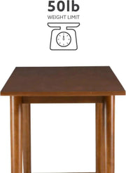 Walnut Mid-Century Modern Entryway Table with Storage and Display Shelf