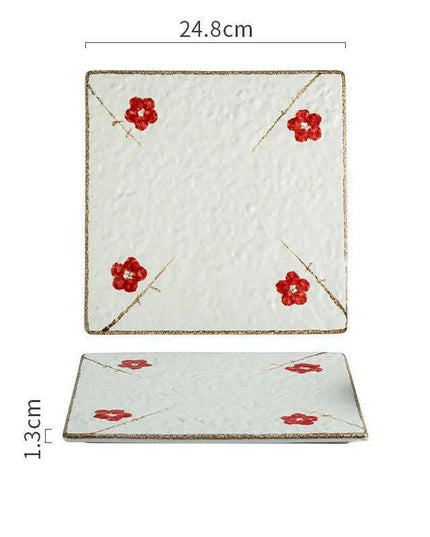 Elegant Japanese Square Platter for Stunning Culinary Presentations