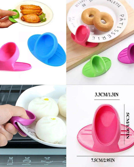 Charming Tiny Bow-Designed Heat-Resistant Silicone Oven Mitts - Set of 2 Mini Pot Holders for Safe Cooking