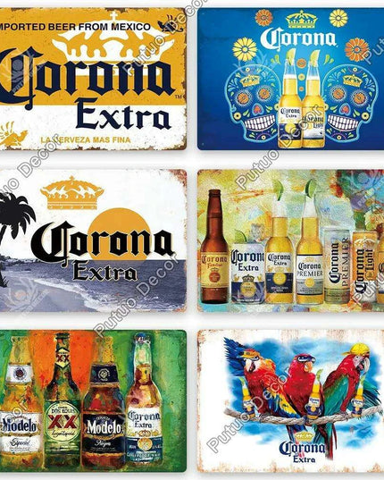 Retro Beer Sign Metal Wall Decor - Timeless Home Bar and Garage Accent