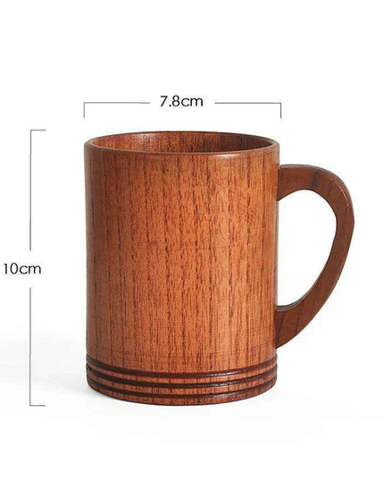 Handcrafted Jujube Wood Drink Mug - Eco-Friendly Retro Cup for Coffee, Tea, and More