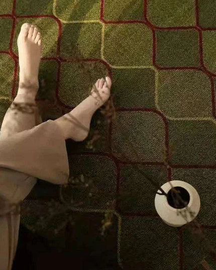 Luxurious Green Tartan Area Rug for Stylish Home Interiors