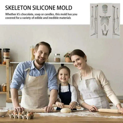 Creepy Creative Skeleton Silicone Mold for Baking and Crafting Adventures