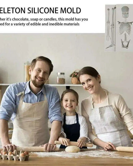 Creepy Creative Skeleton Silicone Mold for Baking and Crafting Adventures