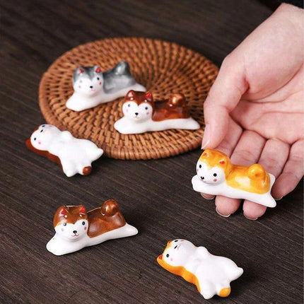 Charming Cat-Inspired Ceramic Chopstick Holder for Elegant Dining